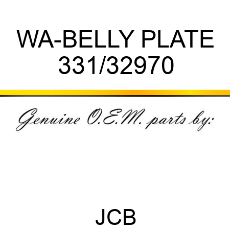 WA-BELLY PLATE 331/32970