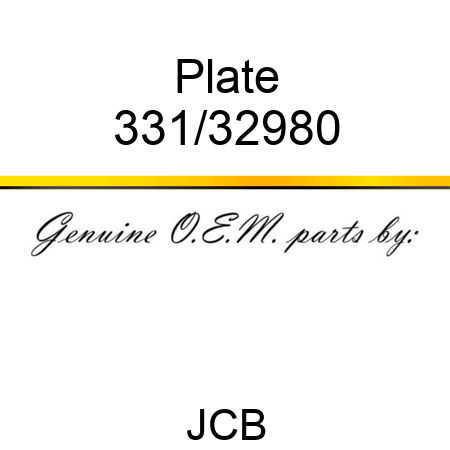 Plate 331/32980