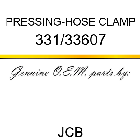 PRESSING-HOSE CLAMP 331/33607