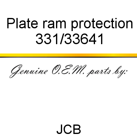 Plate, ram protection 331/33641