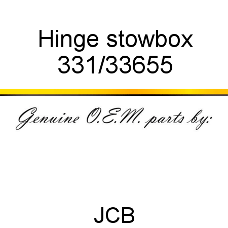 Hinge, stowbox 331/33655