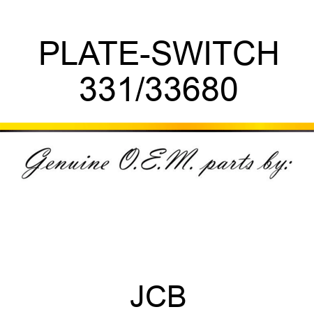 PLATE-SWITCH 331/33680