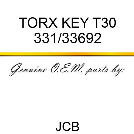 TORX KEY T30 331/33692