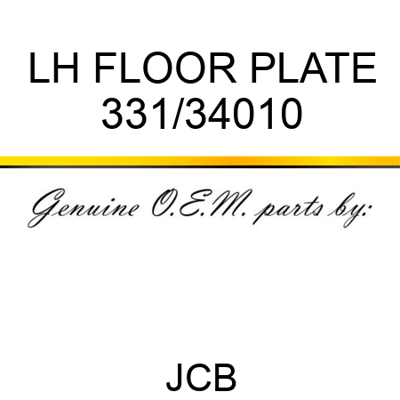 LH FLOOR PLATE 331/34010
