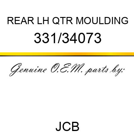 REAR LH QTR MOULDING 331/34073