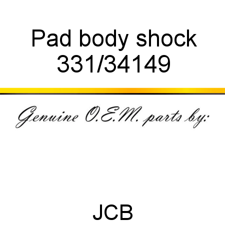 Pad, body shock 331/34149