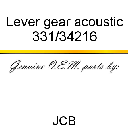 Lever, gear, acoustic 331/34216