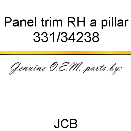 Panel, trim, RH a pillar 331/34238