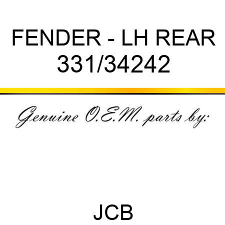 FENDER - LH REAR 331/34242