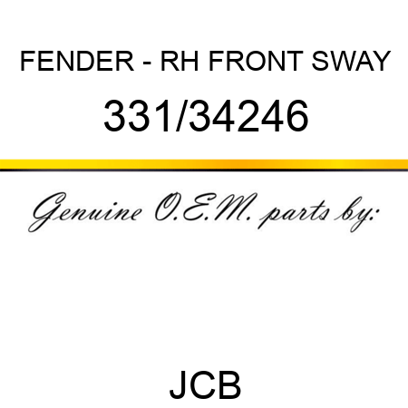 FENDER - RH FRONT SWAY 331/34246