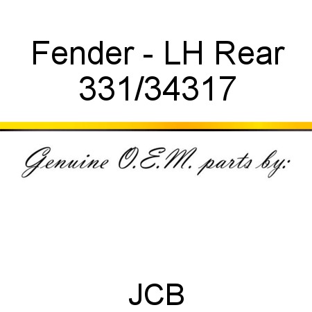 Fender, - LH Rear 331/34317