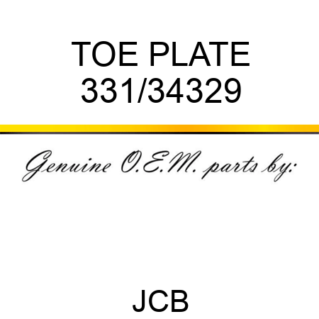 TOE PLATE 331/34329