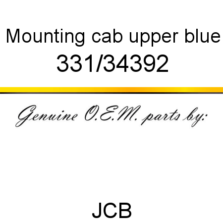 Mounting, cab upper, blue 331/34392