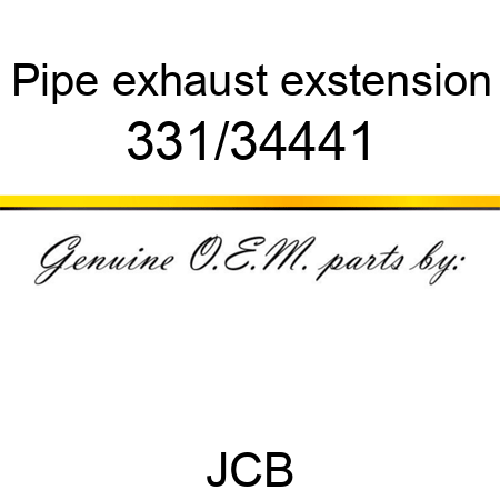 Pipe, exhaust exstension 331/34441