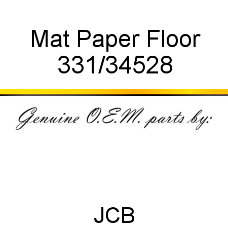 Mat, Paper Floor 331/34528