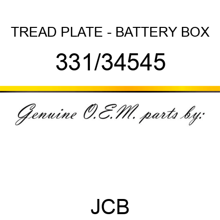 TREAD PLATE - BATTERY BOX 331/34545