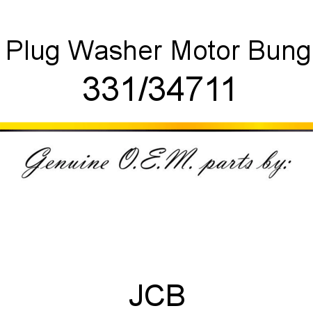 Plug, Washer Motor Bung 331/34711
