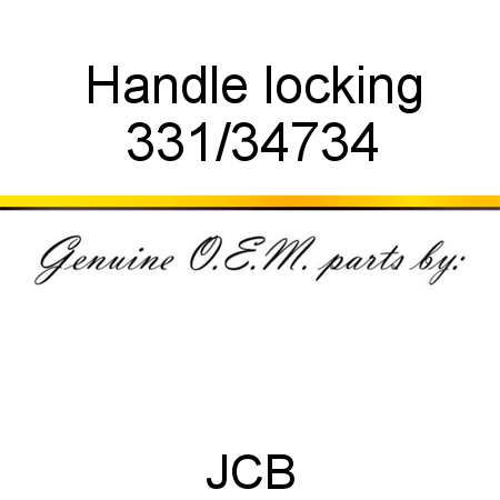 Handle, locking 331/34734