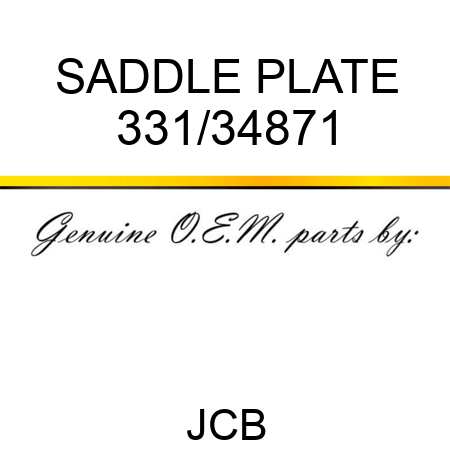 SADDLE PLATE 331/34871