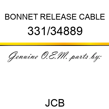 BONNET RELEASE CABLE 331/34889
