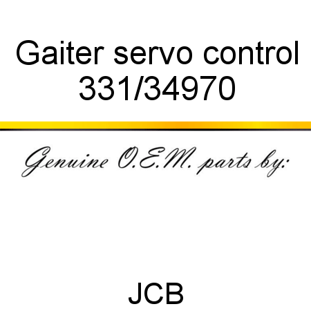 Gaiter, servo control 331/34970
