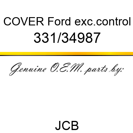 COVER Ford exc.control 331/34987