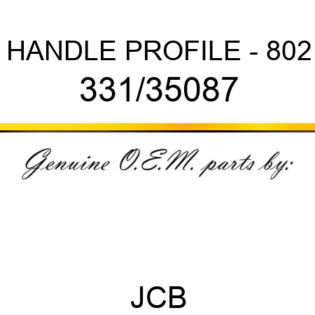 HANDLE PROFILE - 802 331/35087