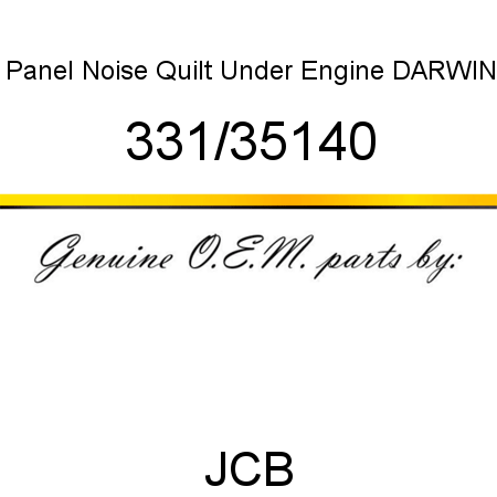 Panel, Noise Quilt, Under Engine DARWIN 331/35140