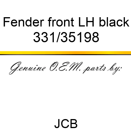 Fender, front LH, black 331/35198