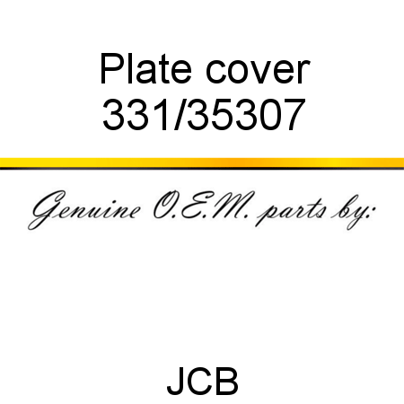 Plate, cover 331/35307