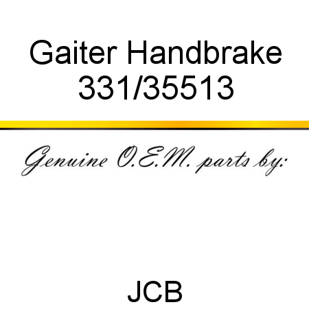 Gaiter, Handbrake 331/35513