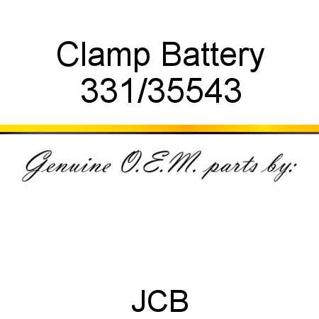 Clamp, Battery 331/35543