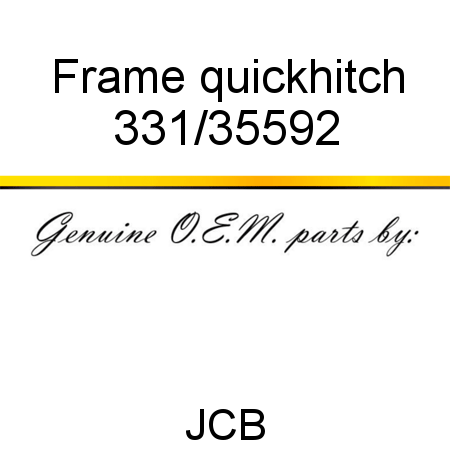 Frame, quickhitch 331/35592