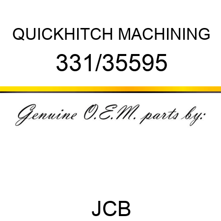 QUICKHITCH MACHINING 331/35595
