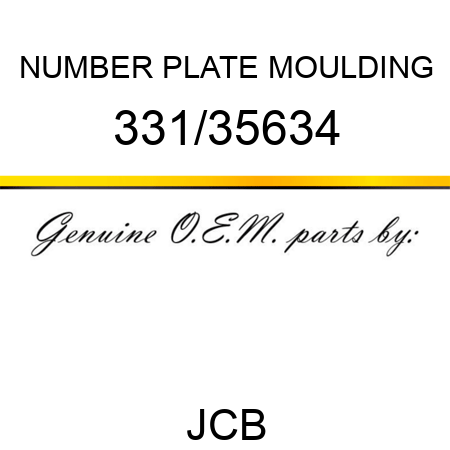 NUMBER PLATE MOULDING 331/35634
