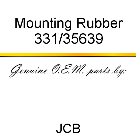 Mounting, Rubber 331/35639