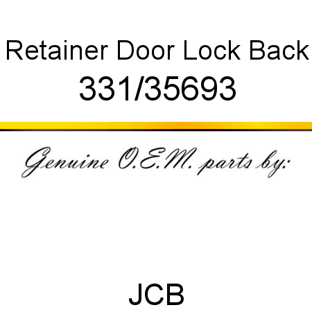 Retainer, Door Lock Back 331/35693