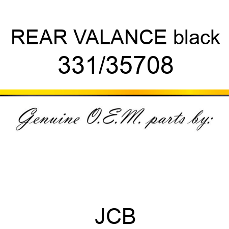 REAR VALANCE black 331/35708