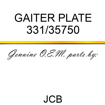 GAITER PLATE 331/35750