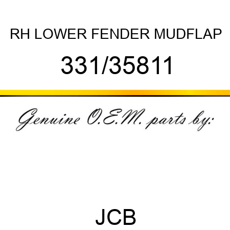RH LOWER FENDER MUDFLAP 331/35811