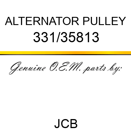 ALTERNATOR PULLEY 331/35813