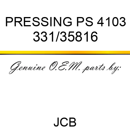 PRESSING PS 4103 331/35816