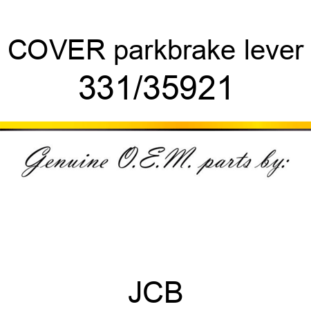 COVER parkbrake lever 331/35921