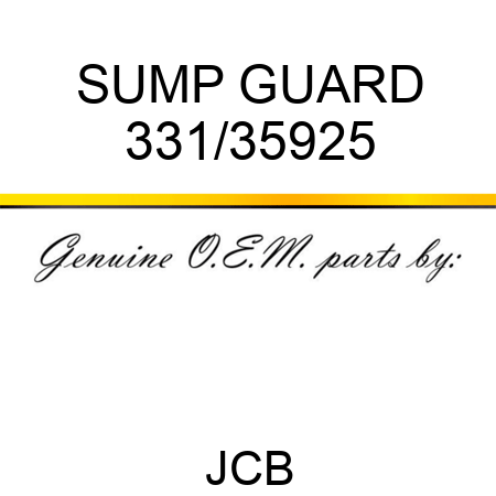 SUMP GUARD 331/35925