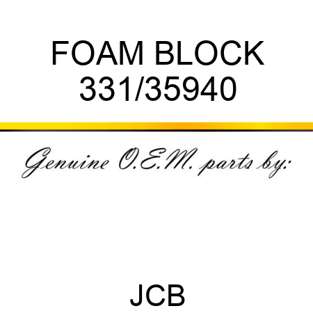 FOAM BLOCK 331/35940