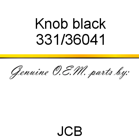 Knob, black 331/36041