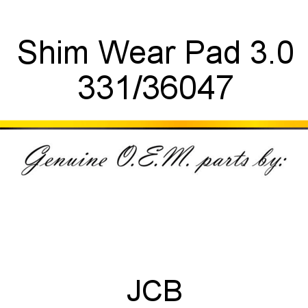 Shim, Wear Pad 3.0 331/36047