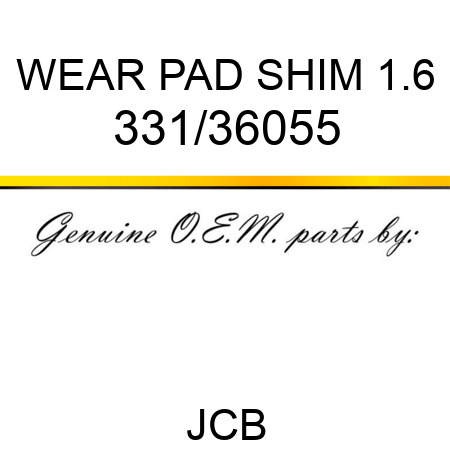 WEAR PAD SHIM 1.6 331/36055