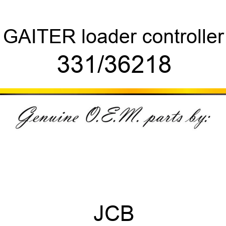 GAITER loader controller 331/36218