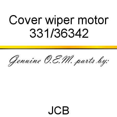 Cover, wiper motor 331/36342